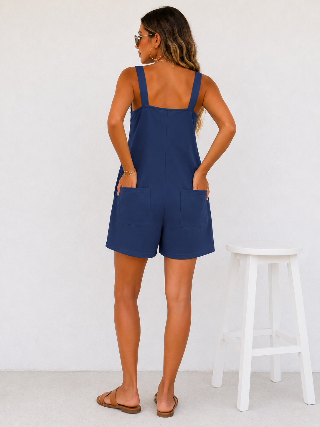 Mono casual de verano con bolsillos laterales