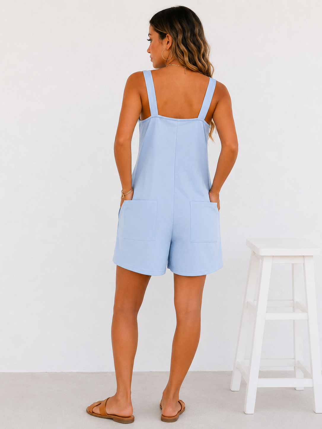 Mono casual de verano con bolsillos laterales