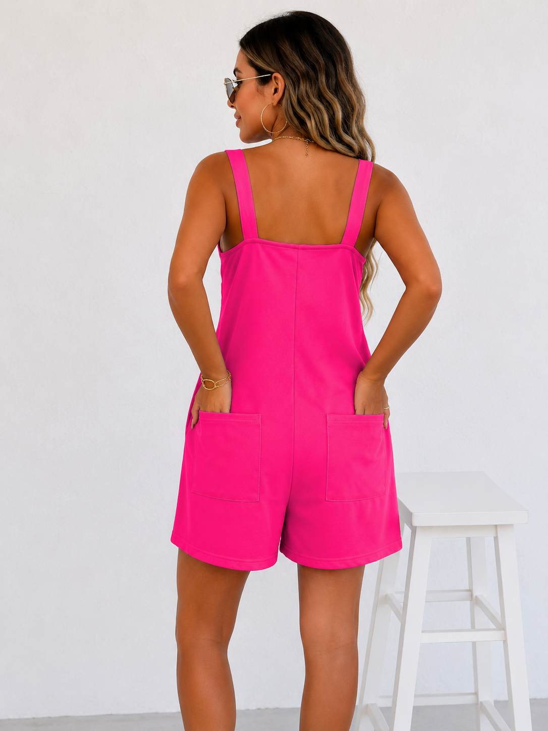 Mono casual de verano con bolsillos laterales